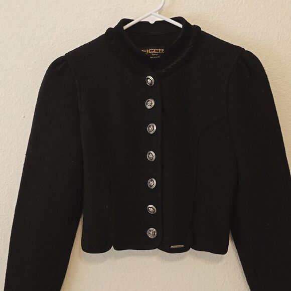 Geiger bolero style wool black jacket size small. (34)⁷ - Picture 1 of 9